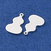 925 Sterling Silver Blank Gourd Charms STER-F057-06S-2