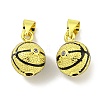 Rack Plating Brass Micro Pave Clear Cubic Zirconia Pendants KK-S091-17-1