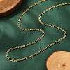 Ion Plating(IP) 304 Stainless Steel Figaro Chain Necklaces STAS-K168-02G-1