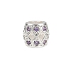 Hollow Barrel Rack Plating Brass Cubic Zirconia European Beads KK-L236-06S-1