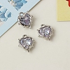 Platinum Alloy Micro Pave Cubic Zirconia Pendants PW-WG3DA04-04-1