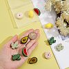 CHGCRAFT 12Pcs 6 Style Food Grade Eco-Friendly Silicone Beads SIL-CA0001-32-3