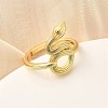 Brass Cuff Rings for Women RJEW-F188-02G-3