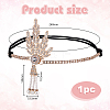 1Pc Zinc Alloy Rhinestone Headbands OHAR-HY0001-03G-3