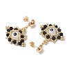 Glass Seed Beads Stud Earrings EJEW-MZ00270-5