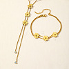 Flower Brass Crystal Rhinestone Lariat Necklaces & Bracelets Sets for Women FS-WG6DD0C-01-4