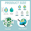 50Pcs 5 Colors Electroplate Transparent Glass Beads GLAA-TA0003-47C-4