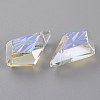 Embossed Glass Rhinestone Pendants GLAA-J101-01B-001SI-3