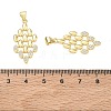Brass Micro Pave Clear Cubic Zirconia Pendants CU-CBA83A6-02G-3