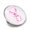 Breast Cancer Awareness Ribbon Glass Brooches LS-JEWB-L019-01E-2