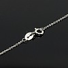 Rhodium Plated Sterling Silver Necklaces X-STER-M034-32B-4