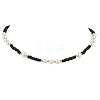 Shell Pearl Bead & Glass Seed Beads Beaded Necklaces for Women NJEW-MZ00073-02-2