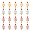 20Pcs 4 Styles Glass Ice Cream Pendants PALLOY-TAC0242-03-1