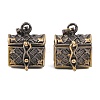 Brass Prayer Box Pendants KK-24X16-AB-1