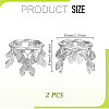 Butterfly Zinc Alloy Crystal Ball Display Bases AJEW-WH0796-07A-2