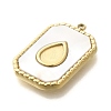 Ion Plating(IP) 304 Stainless Steel Pave Shell Pendants STAS-K263-67G-2