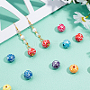Printed Natural Wooden Beads WOOD-FH0001-54-5
