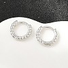 Brass Huggie Hoop Earrings KK-CBA8324-18E-P-1