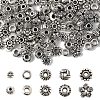 100Pcs 10 Style Tibetan Style Alloy Spacer Beads TIBE-YW0001-76-1