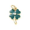 Brass Micro Pave Clear Cubic Zirconia Charms CU-CBADD0C-09G-02-1
