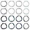 32Pcs 8 Styles Polyester & Spandex Cord Braided Bead Bracelets BJEW-TAC0064-3