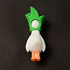 Opaque Resin Cute Duck Big Pendants RESI-D065-B04-2