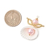 Clam Shell Pendants PALLOY-MZ00717-02-4