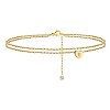 Heart Brass with Crystal Rhinestone Anklets FS-WGC43DA-22-1
