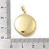 Brass Flat Round Locket Pendants KK-D431-028C-G-3