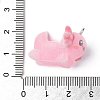 Flocky Opaque Resin Pendants LS-RESI-G105-06E-3