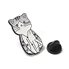 Cat Shape Enamel Pins JEWB-P039-01EB-08-3