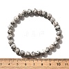 Natural Sesame Jasper/Kiwi Jasper Bead Stretch Bracelets BJEW-K212-A-033-6