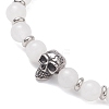 Natural Malaysia Jade Stretch Bracelets BJEW-JB12184-02-3