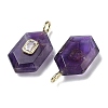 Natural Mixed Stone Faceted Pendants G-F819-01G-3