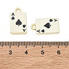 Playing Cards Alloy Enamel Pendants FIND-D044-27G-01-3
