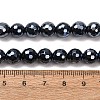 Electroplated Natural Agate Beads Strands G-B191-A07-8mm-18-5