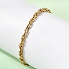 304 Stainless Steel Cable Chains Bracelets for Women BJEW-A158-02B-G-1