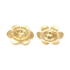 6-Petal Brass Bead Caps KK-I669-06G-3