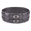 PU Leather Trinity Knot Wide Waist Belt with Alloy Buckles AJEW-WH20009-12AS-1