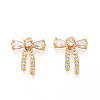 Brass Micro Pave Cubic Zirconia Charms KK-N263-79B-G-1