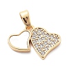 Brass Micro Pave Cubic Zirconia Pendants KK-L222-018G-1