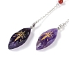 Horse Eye Natural Gemstone Pointed Dowsing Pendulums G-L524-16ASP-2