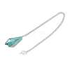 Synthetic Turquoise Cone Pointed Dowsing Pendulums G-A249-02S-05-3