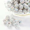 100Pcs Pave Disco Ball Beads RB-PH0001-17A-1