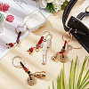 4Pcs 4 Style Iron Copper Cash Keychains KEYC-PH0001-72-2