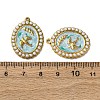 304 Stainless Steel Enamel Pendants STAS-P406-27B-G-3