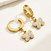 Elegant Butterfly Diamond Hoop Earrings for Women IB4940-1