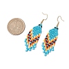 Bohemian Glass Seed Beads Dangle Earrings EJEW-MZ00338-05-3