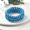 Synthetic Turquoise Jasper Bead Stretch Bracelets X-BJEW-K212-B-022-3