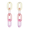 3Pair 3 Colors Candy Color Acrylic Cable Chain Tassel Dangle Stud Earrings for Women EJEW-JE04768-7